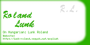 roland lunk business card